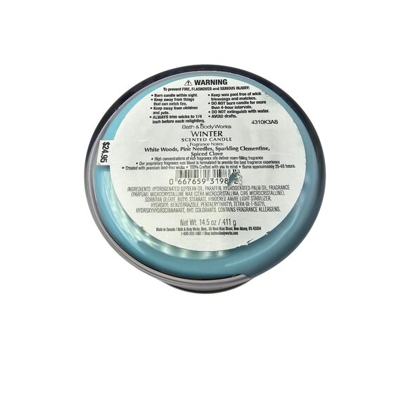 Bath & Body Works Winter 14.5 Oz 3-Wick Candle - Picture 5 of 6